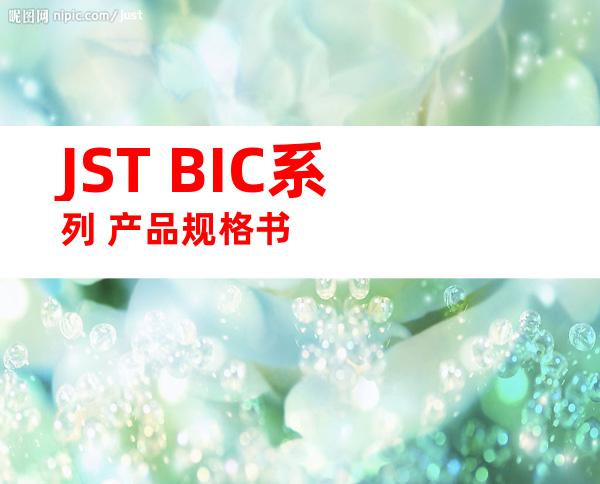 JST BIC系列 产品规格书